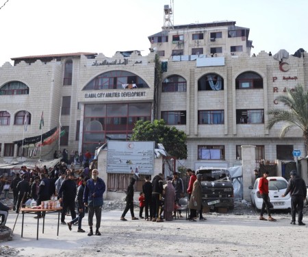 The Palestine Red Crescent Society calls on the international community to provide protection for its headquarters and medical and EMS teams in Khan Yunis