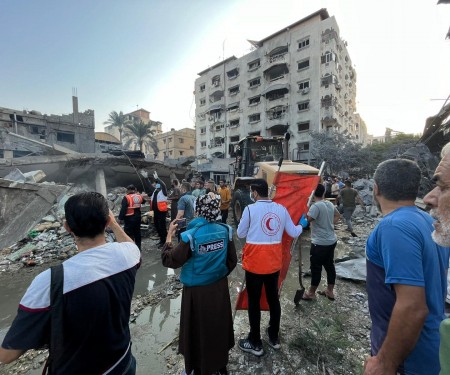 بيان من جمعية الهلال الأحمر الفلسطيني بخصوص أمر الاحتلال الإسرائيلي لإخلاء مستشفى القدس  التابع لها في غزة