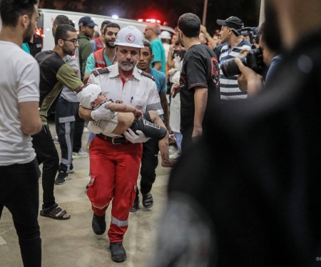 The Palestine Red Crescent Society Strongly Condemns the Bombardment of Al-Ahli Hospital in Gaza