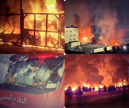 استجابة طواقم الجمعيّة لأحداث مدينة نابلس مساء الأحد 26/2/2022